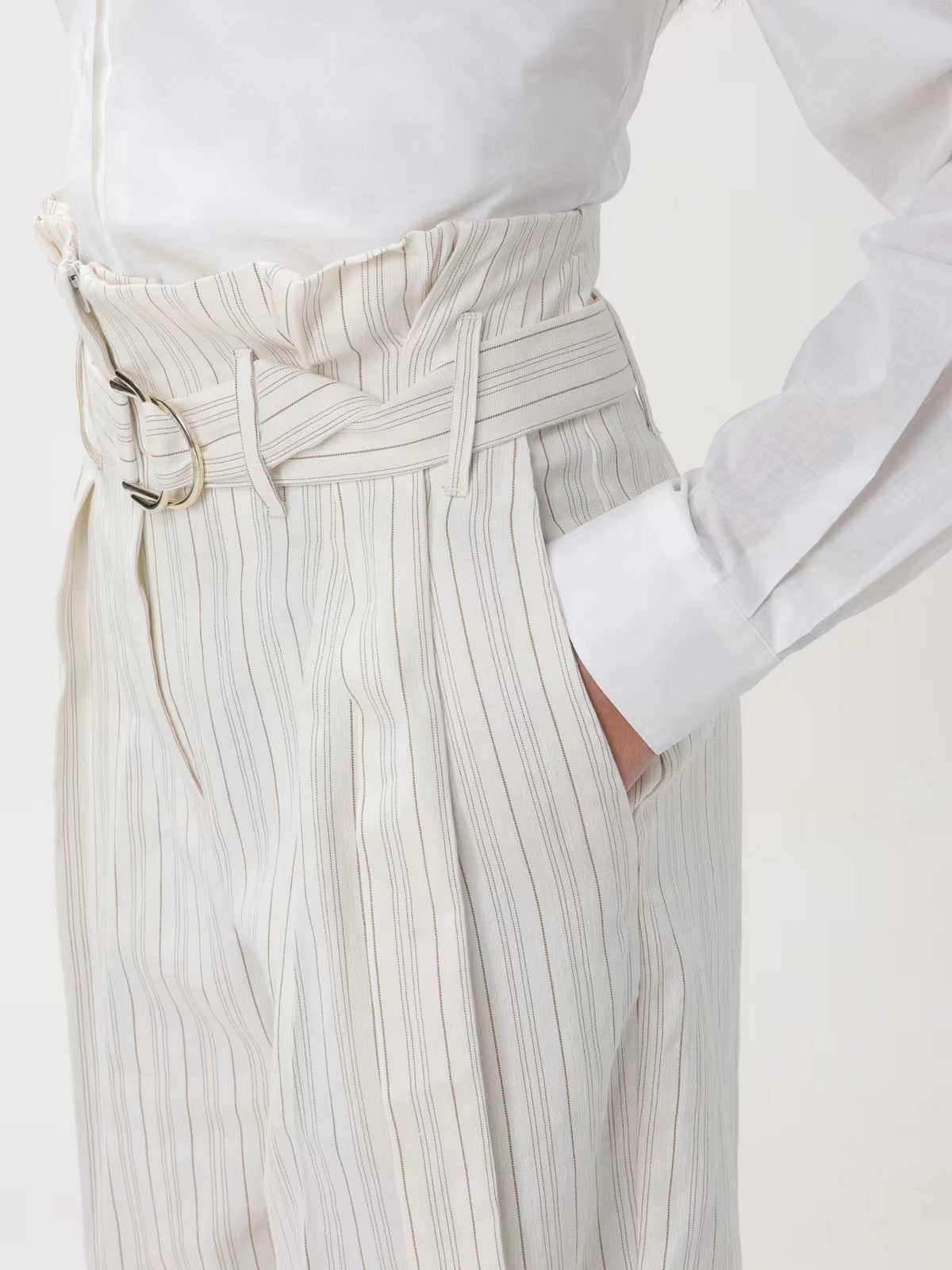 LIU JO BLACK Pantalone Donna CA4320T3790 N9037 Bianco gioboutiqueweb