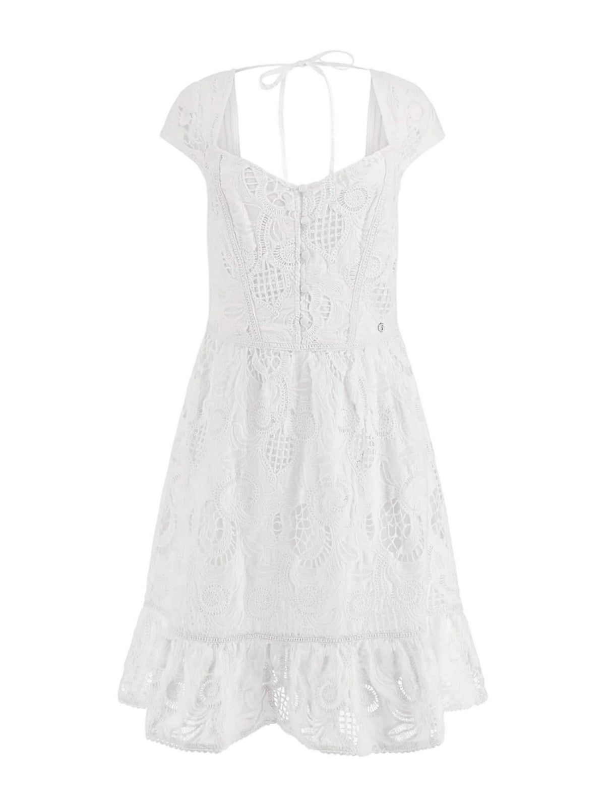 GUESS Abito Donna DOMITILLA EMBRO DRESS W5GK50 WH521 G011 PURE WHITE gioboutiqueweb