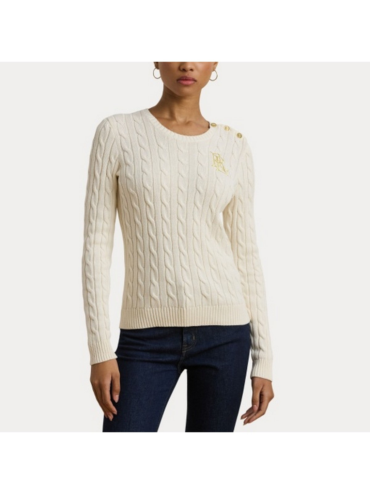 LAUREN RALPH LAUREN Maglia Donna MONTIVA 200932223 002 MASCARPONE CREAM gioboutiqueweb