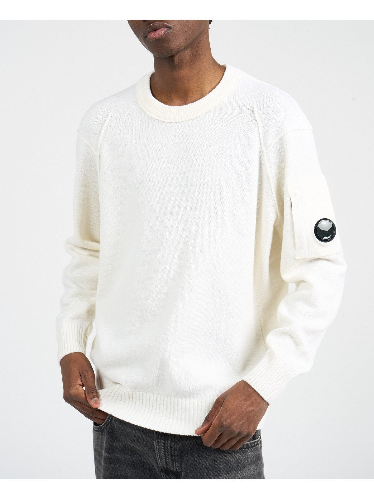 C.P. COMPANY Maglione Uomo RFCMKN707A110149A 103 103 - GAUZE WHITE gioboutiqueweb