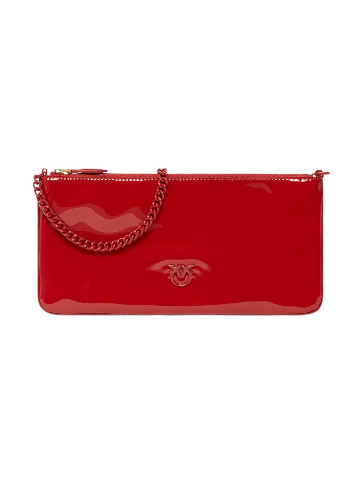PINKO Borsa Donna Horizontal Flat Ecovernice+Pu 102747-A1UP R30B Rosso gioboutiqueweb