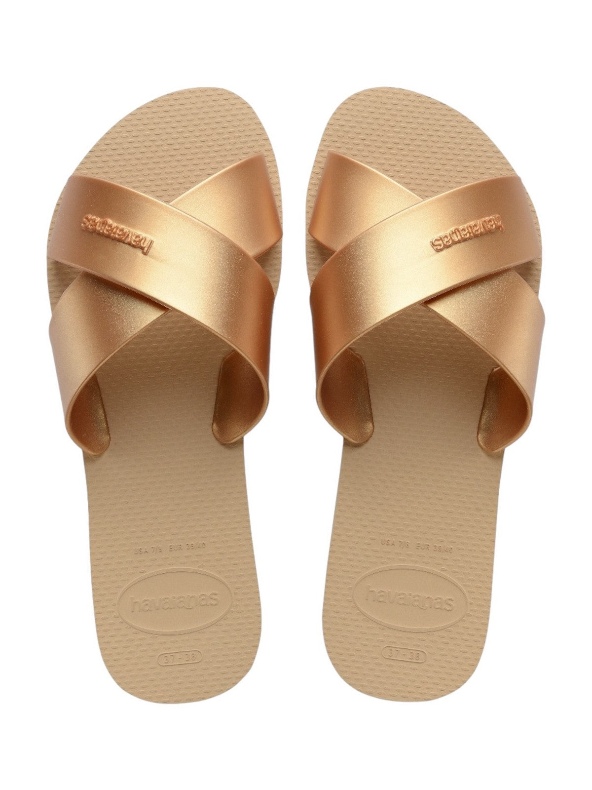 HAVAIANAS Ciabatta Donna Hav. Aqua metallic 4148866.0570 Oro gioboutiqueweb
