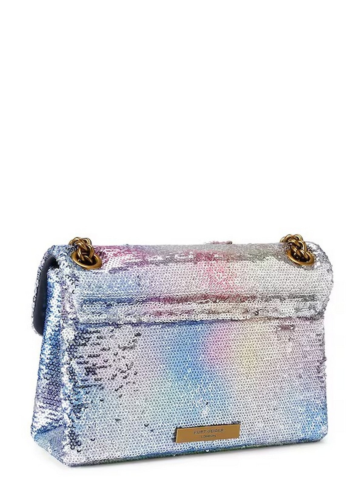 KURT GEIGER Borsa Donna 690-SEQUIN MINI KENSINGTON 5380067779 SILVER COM SILVER COM