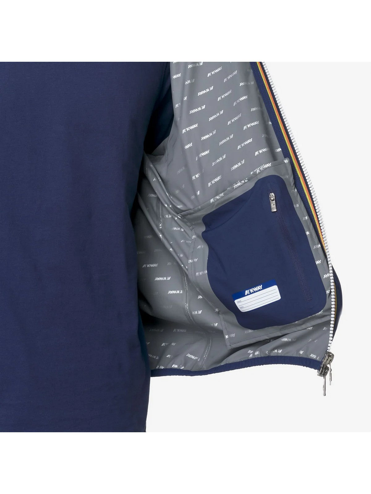 K-WAY Giubbino Uomo Jack stretch dot K5127QW 867 Blu gioboutiqueweb