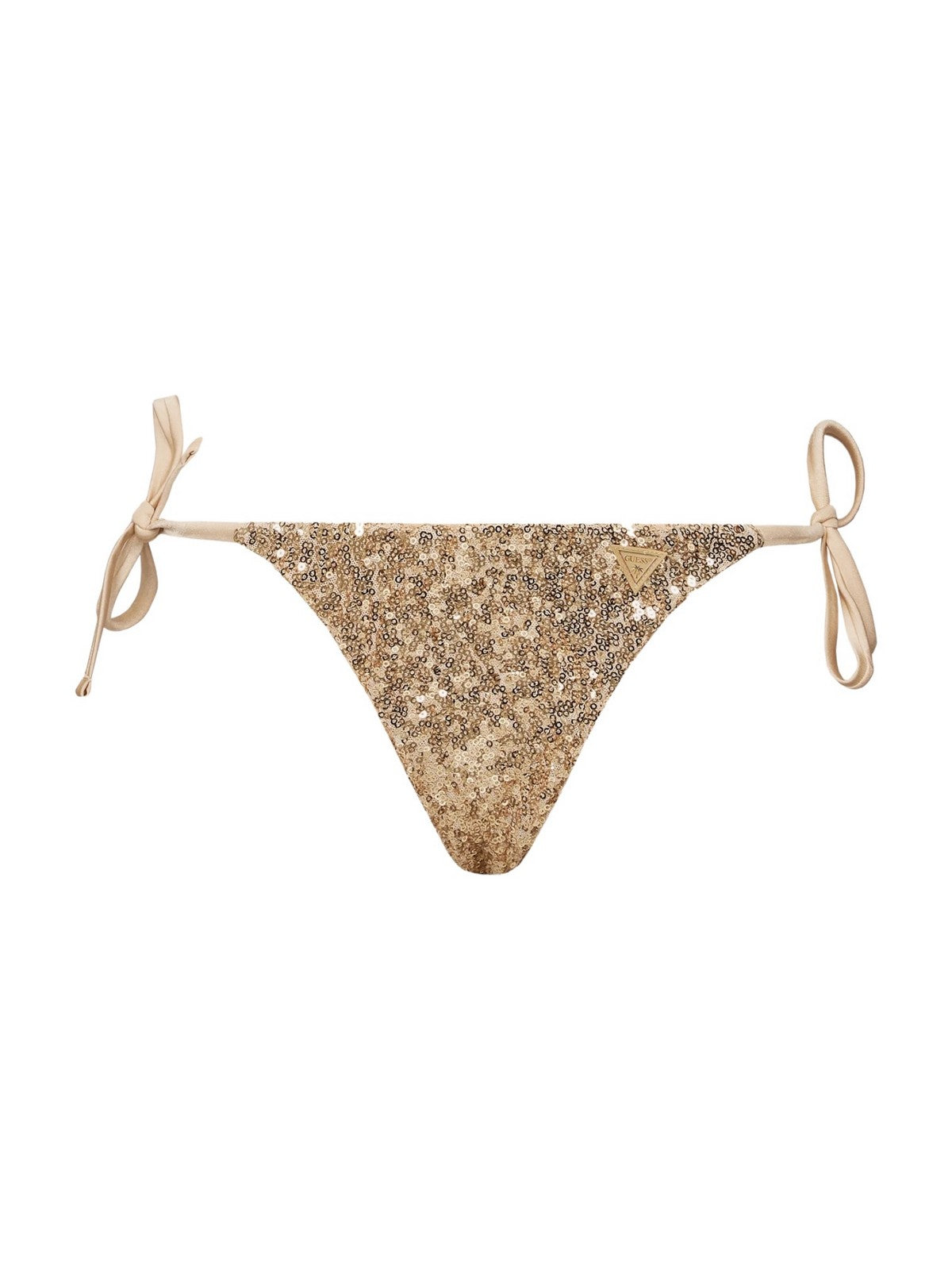 Guess Beachwear Bathroom Costume Sequins String Brief E3go02 Kbmv0 G1fi Beige