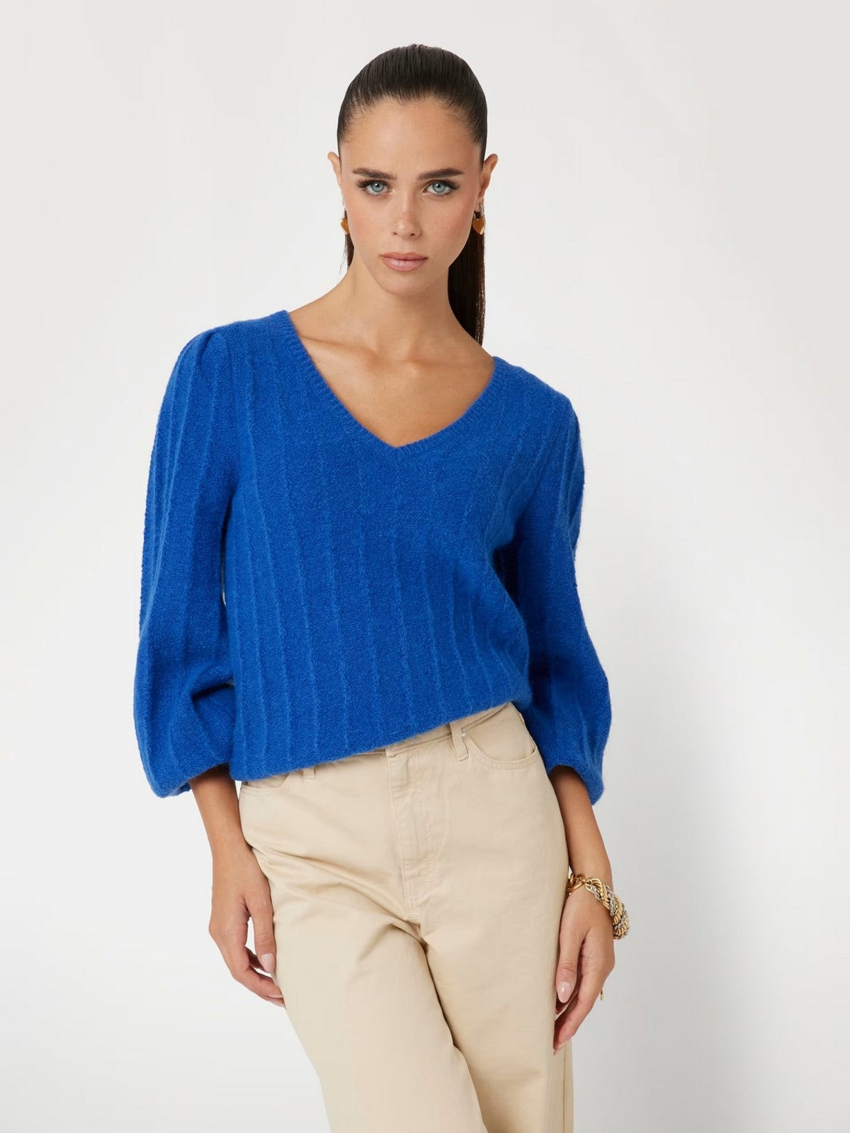 Guess Maglione Woman LS VN Madeline Texture SWTR W4BR0NN Z3LG0 G7N9 Blue