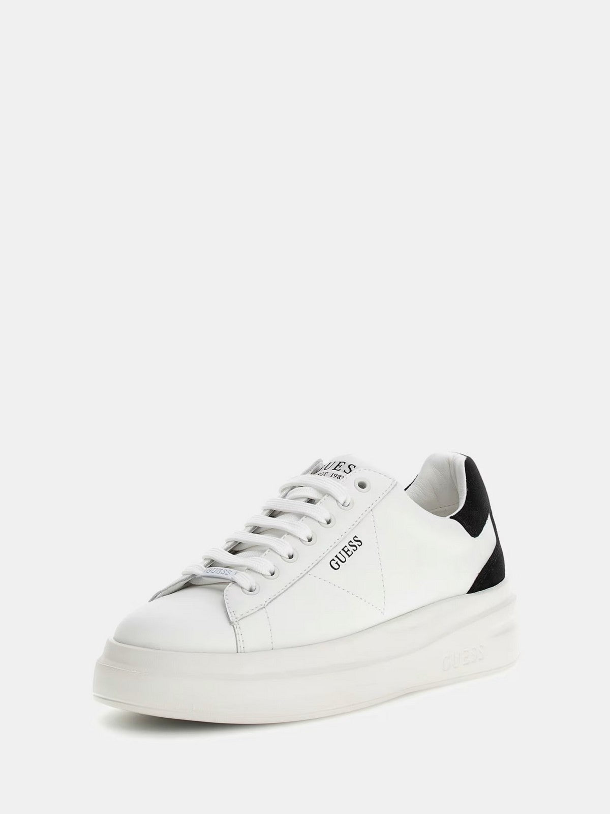 GUESS Sneaker Donna Elbina FLJELB LEA12 WHBLK Bianco gioboutiqueweb