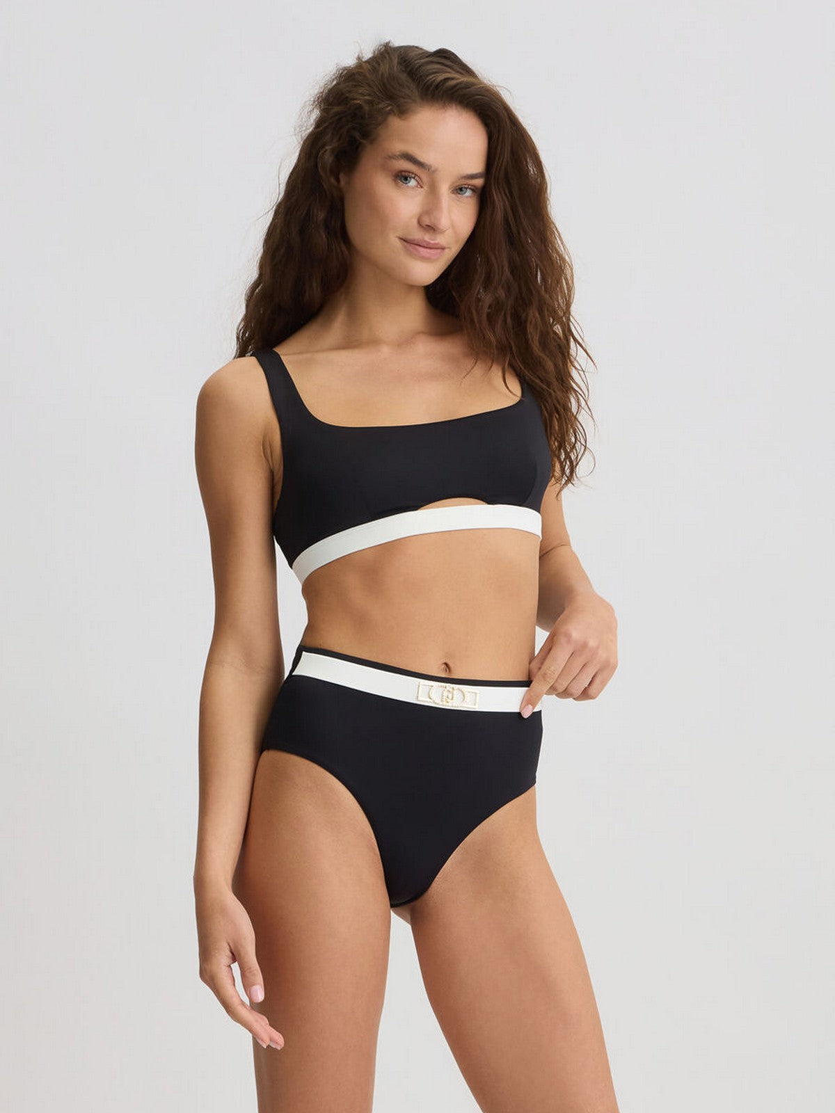 LIU JO BEACHWEAR Costume da bagno Donna VA5075J6447 09096 NERO/BIANCO gioboutiqueweb