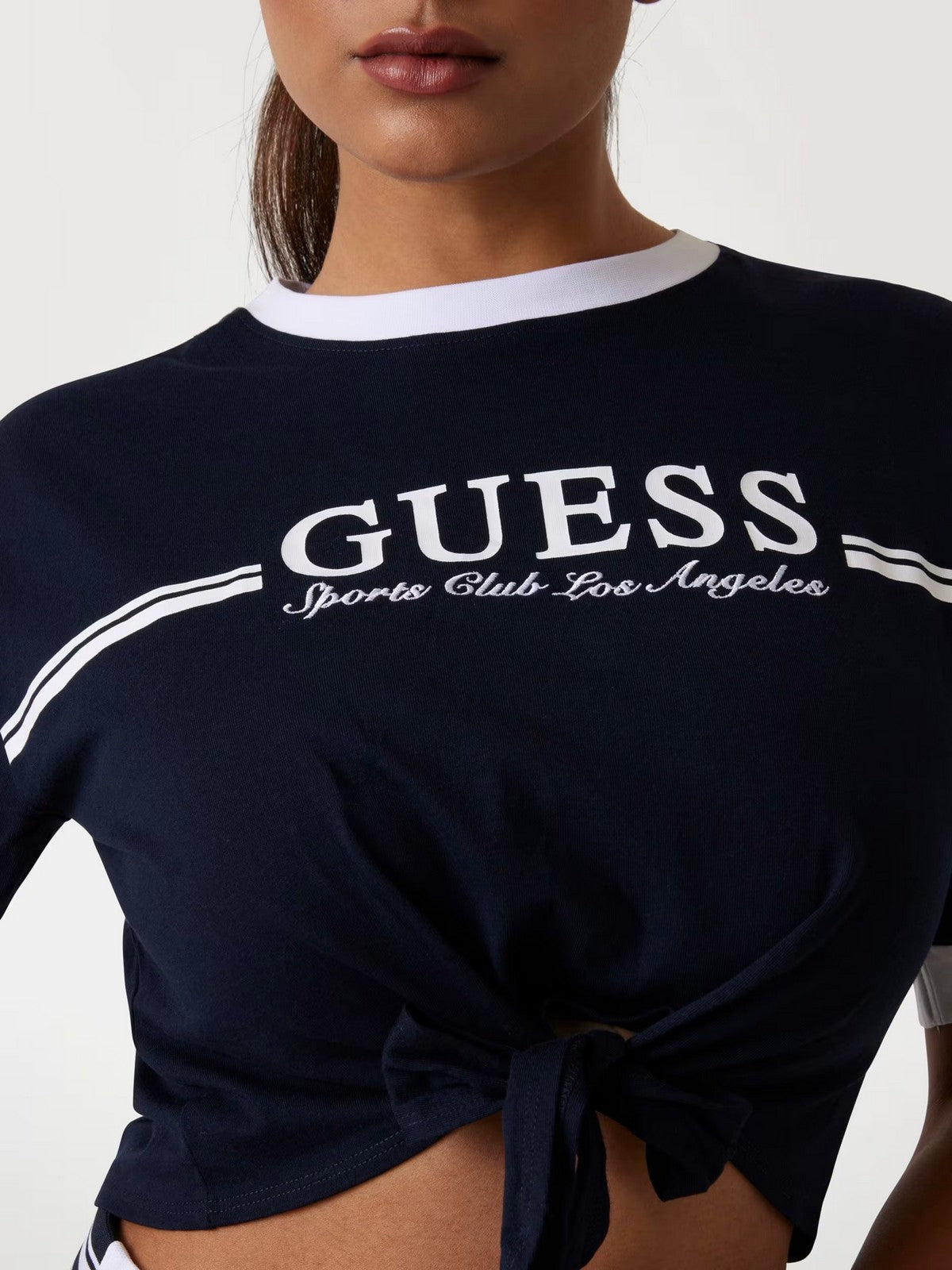 GUESS SPORT T-shirt Donna KNOT T-SHIRT V5GI05 I3Z14 A71W Blu gioboutiqueweb