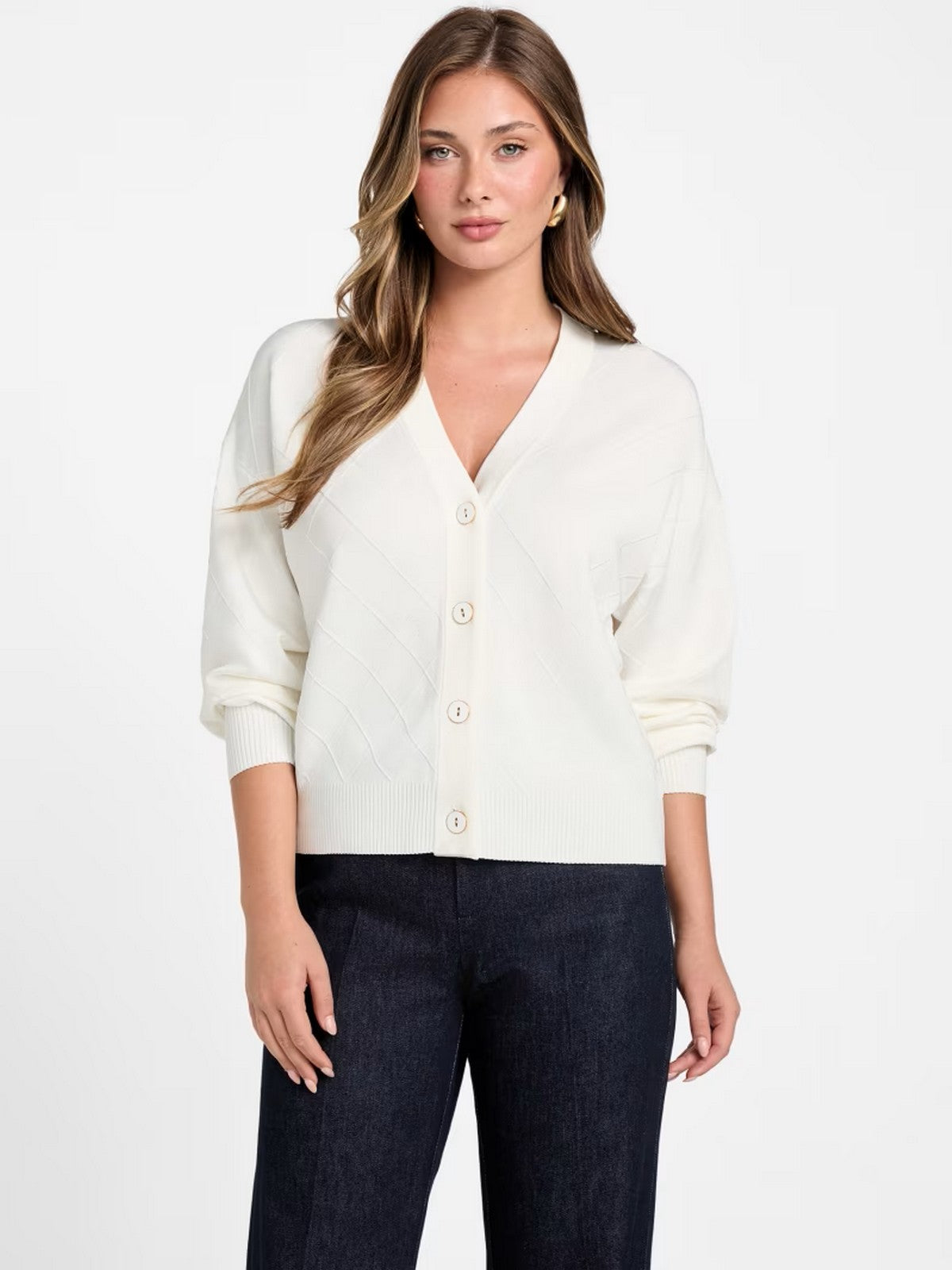 MARCIANO Cardigan Donna MILEY CARDI SWTR 5YGR13 5036Z G056 WHITE PEAKS