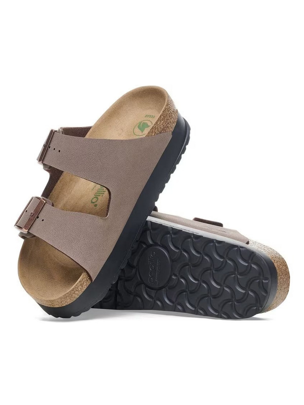 BIRKENSTOCK Sandalo Donna Arizona Platform mocca veg, Birko Flor 1027417 Marrone gioboutiqueweb