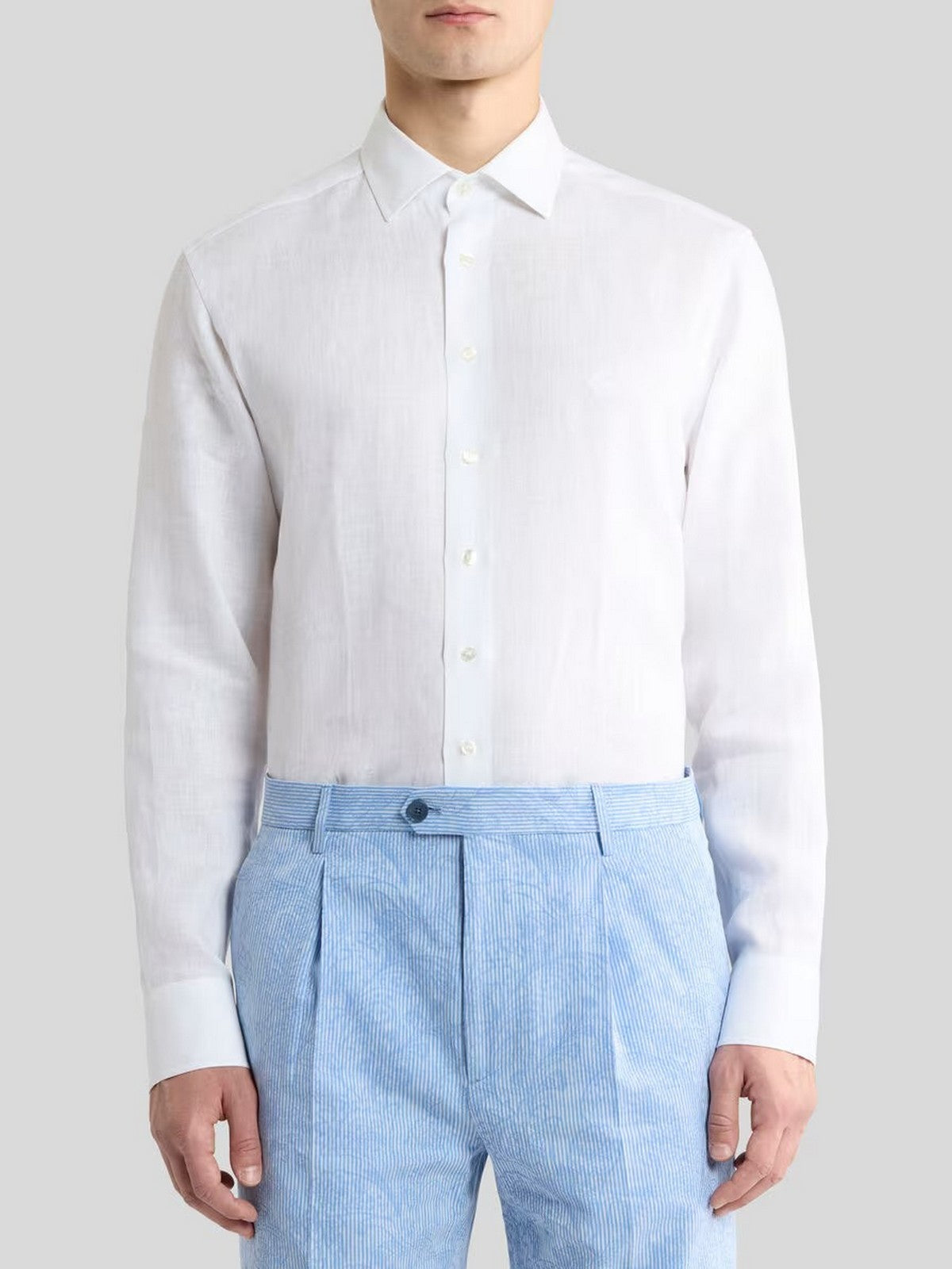 ETRO Camicia Uomo SHIRT ROMA LOGO MRIB0002 99TU3F3 W0800 Bianco