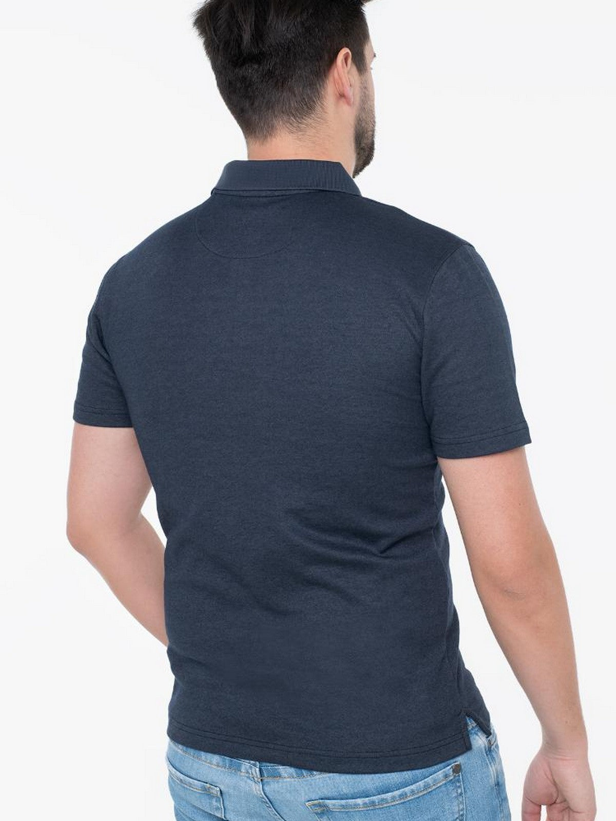 GUESS Polo Uomo SMALL TRIANGLE YD SS POLO M5RP02 KCLR2 FB9Q BLUE YARN DYED gioboutiqueweb