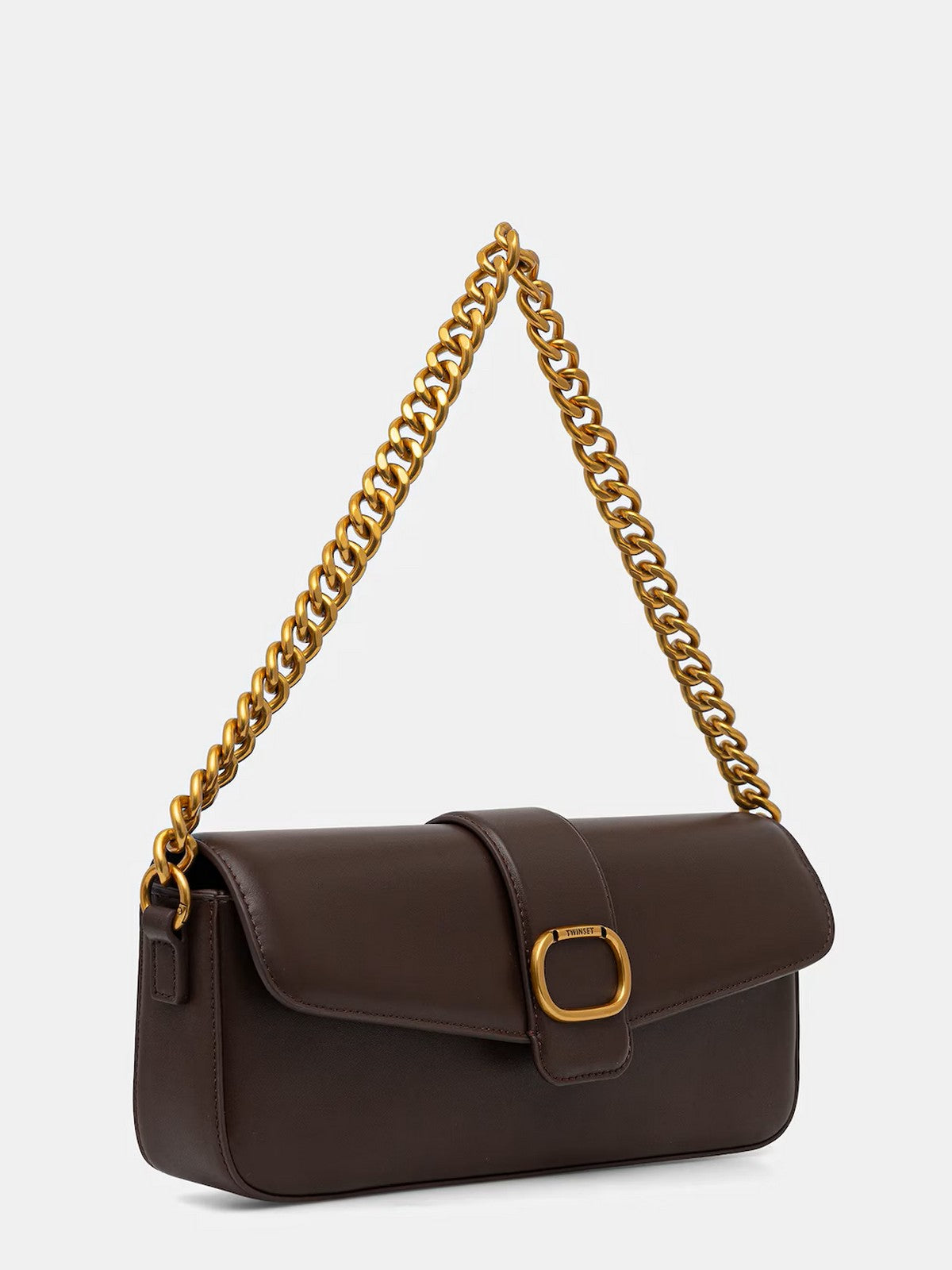 TWINSET Borsa Donna AMIE LEATHER 252TD836A 11054 BLACK CHOCOLATE