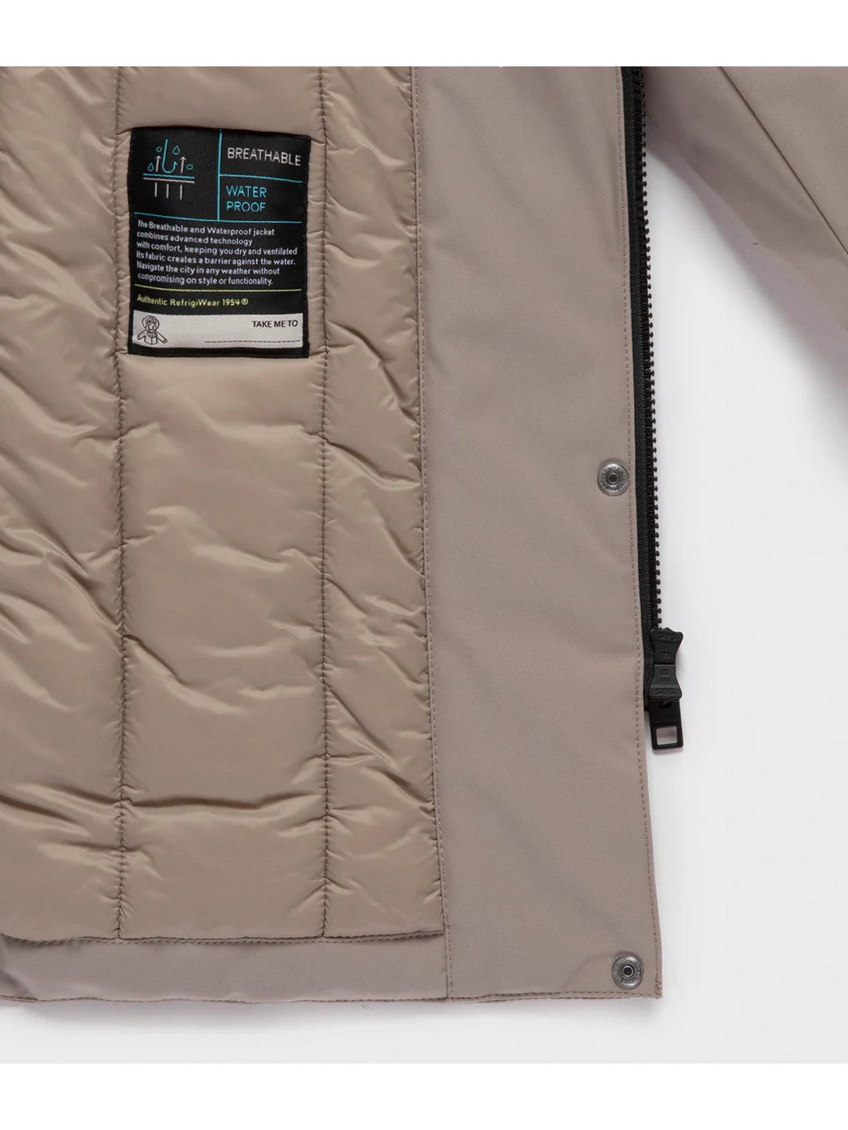 REFRIGIWEAR Piumino Donna LADY TECH/1 FUR JACKET W99108 XT3790 A00220 NEW BEIGE