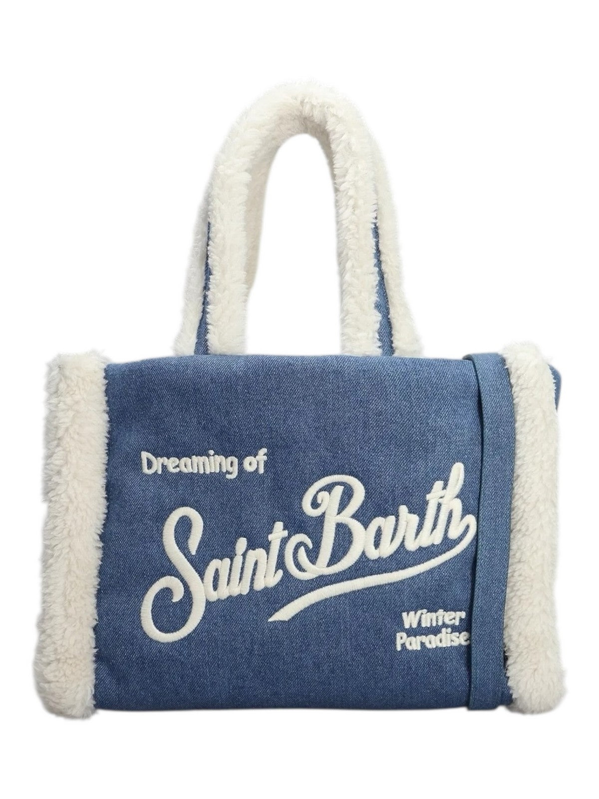 MC2 SAINT BARTH Borsa Donna COLETTE SHEARLING 01473I DENIM 12 EMB