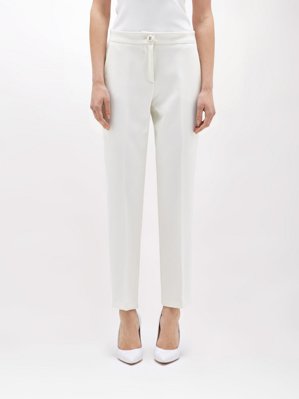 BLUGIRL Pantalone Donna RA5155T2968 10103 Bianco gioboutiqueweb