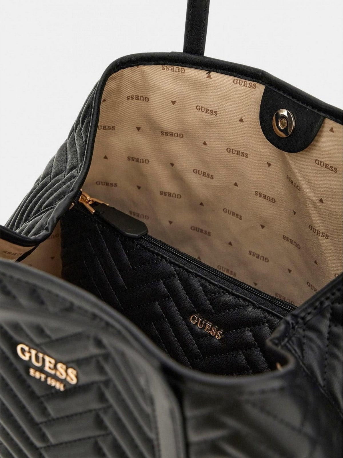 Guess Women's Vikky II Woman Bag 2 en 1 fourre-tout HWQG93 18290 BL NERO