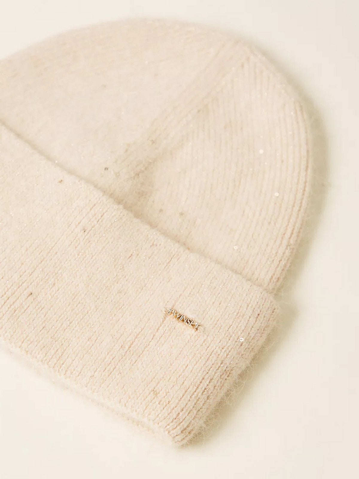 TWINSET Cappello Donna SEQUINS KNITTING 252TA426B 07222 PARCHMENT