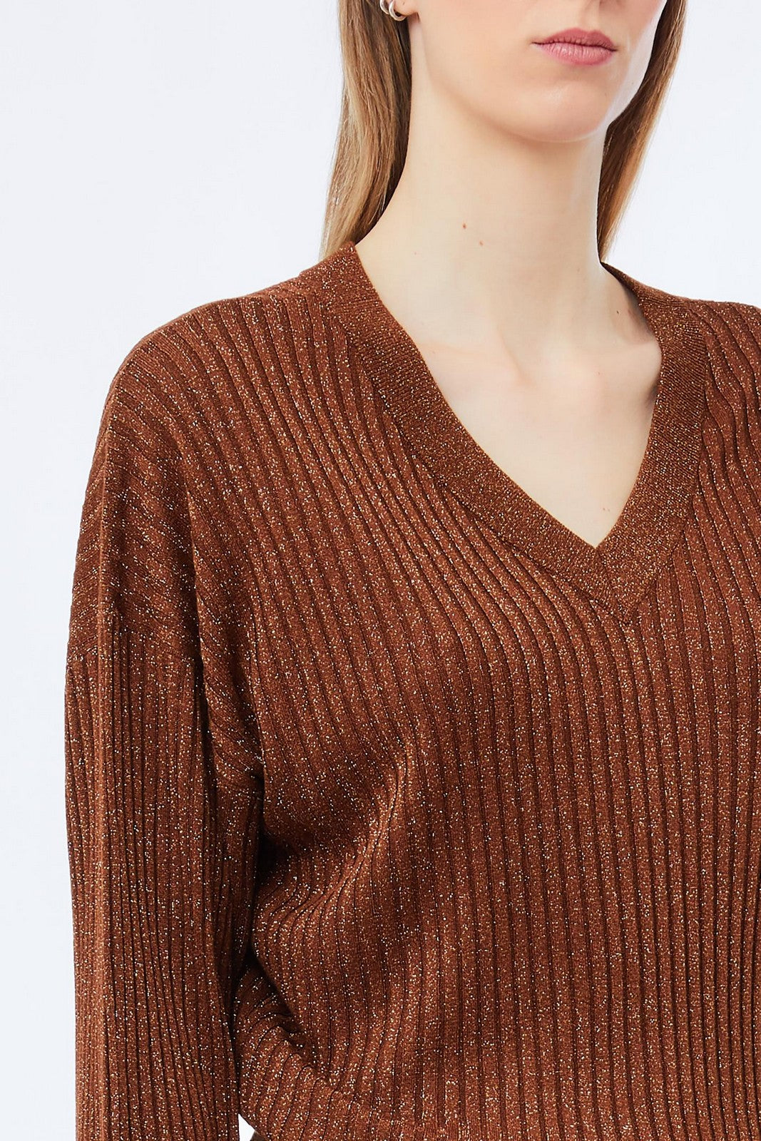 LIU JO WHITE Maglione Donna MF5390MS46J A4305 Toasted coconut met