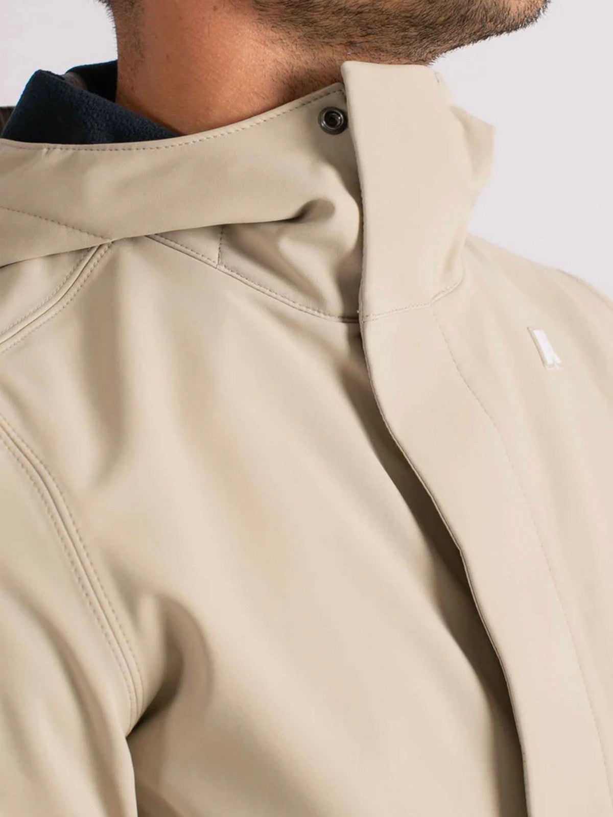 K-WAY Giubbino Uomo Marlyn bonded K7126UW B2A Beige Cashmere - Blu