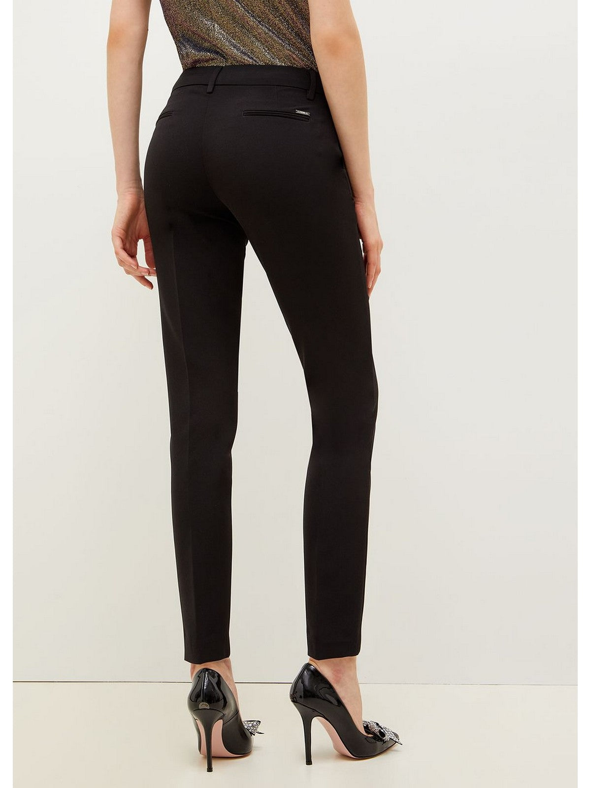 Liu Jo White Woman Pants WXX043T7896 22222 Negro