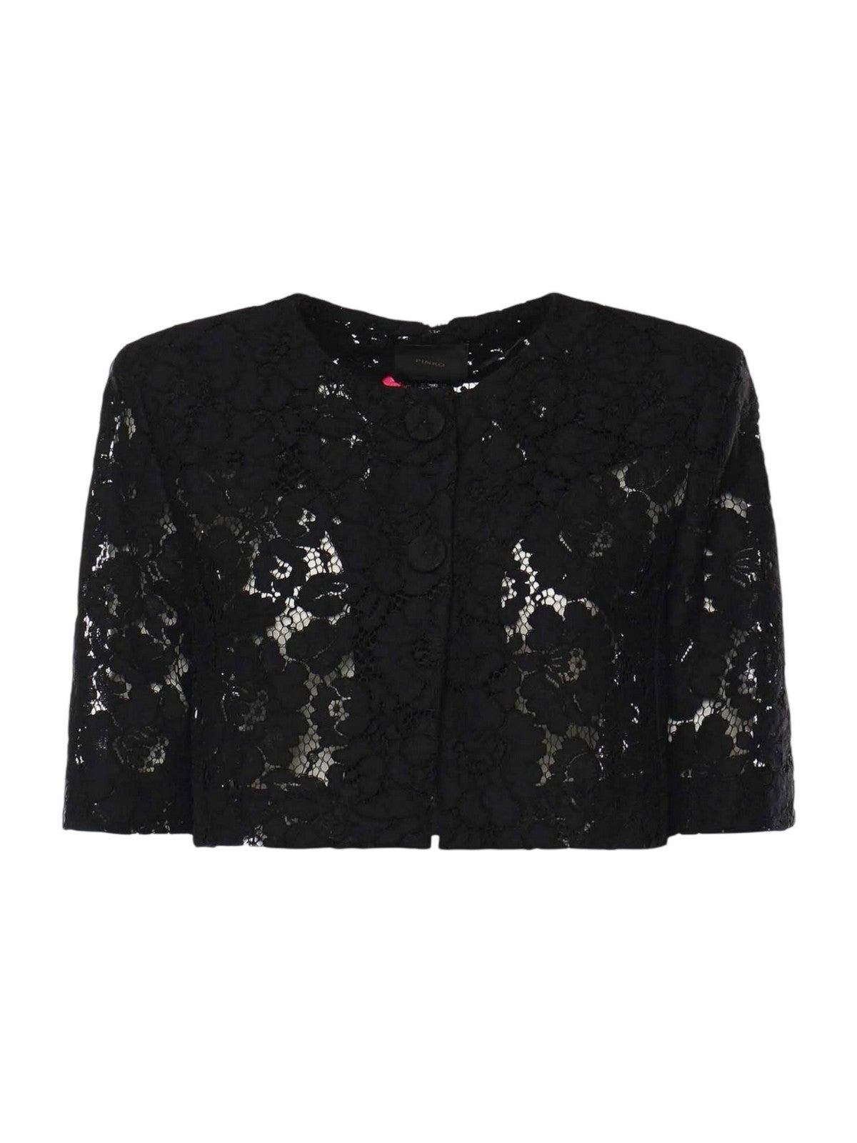 PINKO Giacca Donna PLATANO SPENCER PIZZO REBRODE 106552-A330 Z99 NERO LIMOUSINE