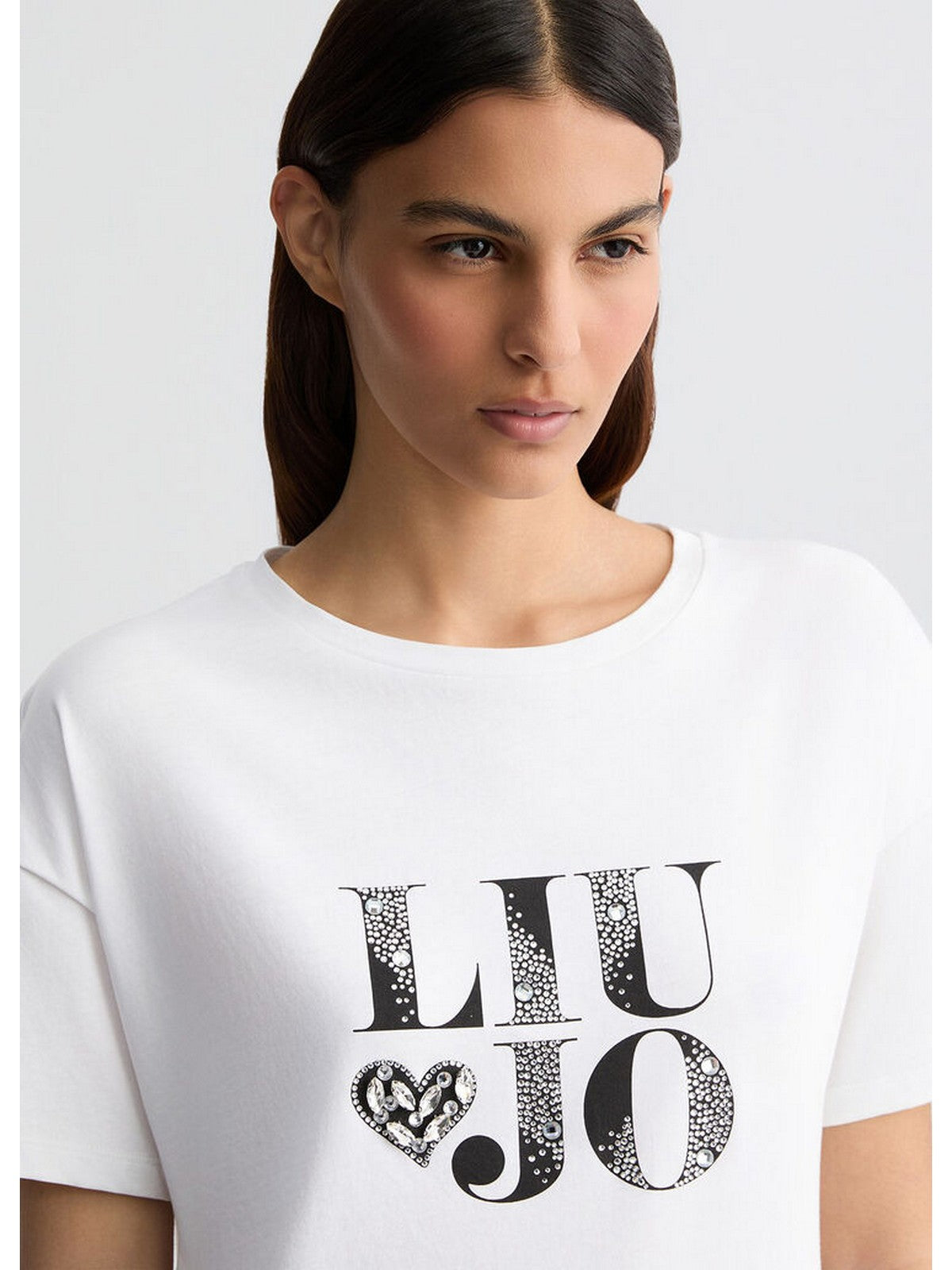 LIU JO WHITE T-shirt Donna WA5147JS923 T9817 Bianco