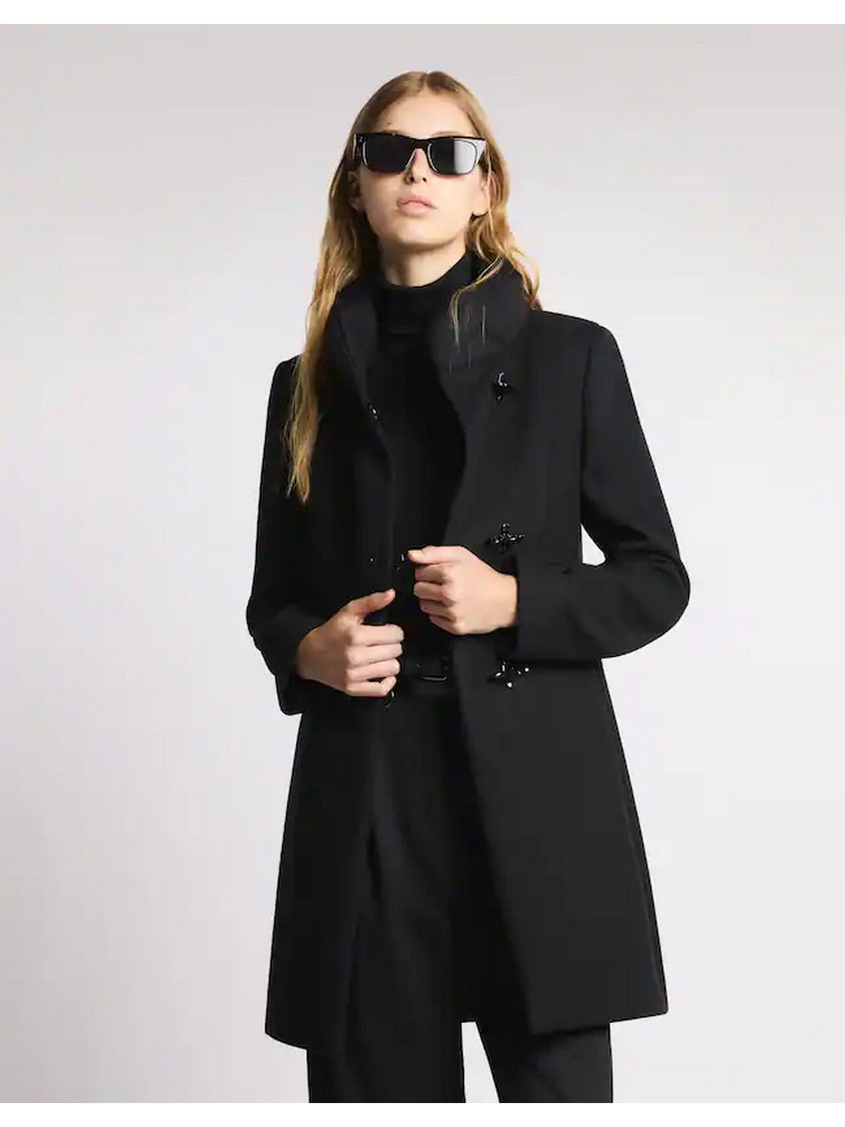 FAY Cappotto Donna Romantic Coat NAW5051Y050SGLB999 Nero gioboutiqueweb