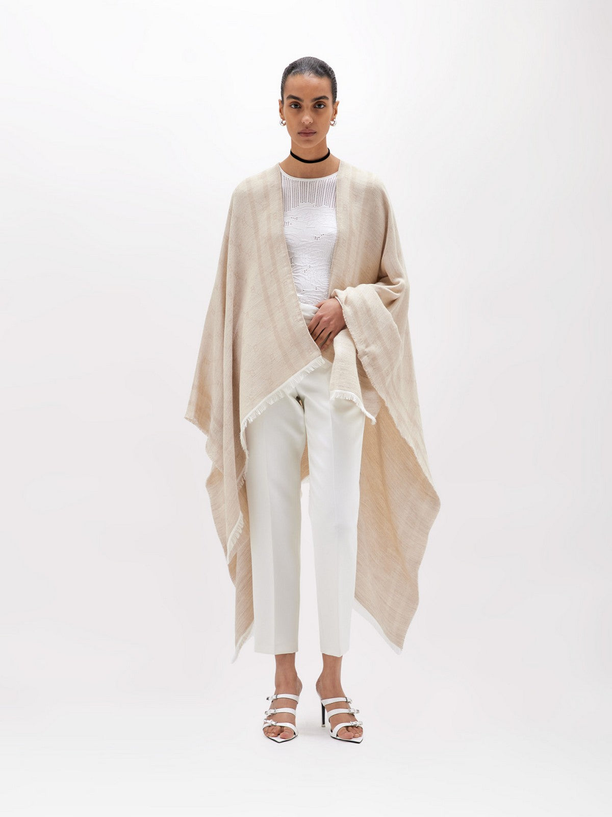 BLUGIRL Poncho Donna PA5010T0300 30907 Beige gioboutiqueweb