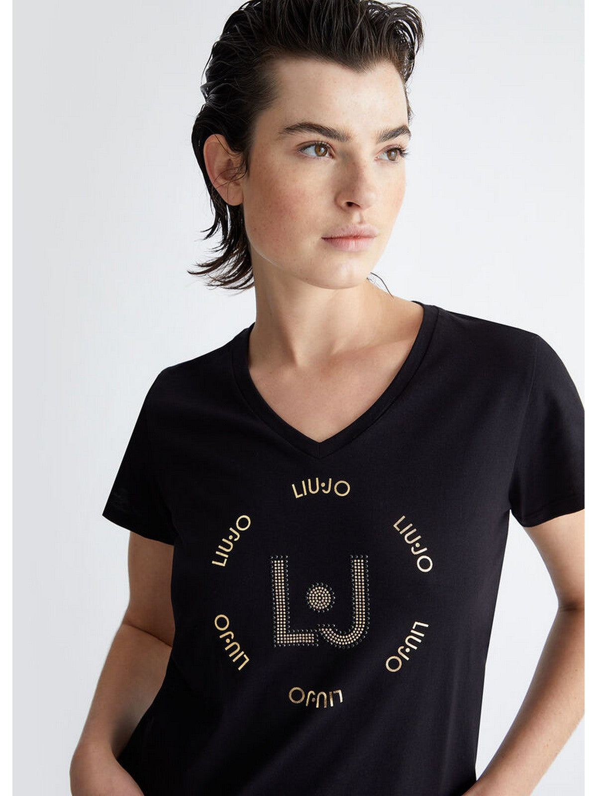 LIU JO SPORT T-Shirt e Polo Donna TA4137J6040 U9958 Nero gioboutiqueweb