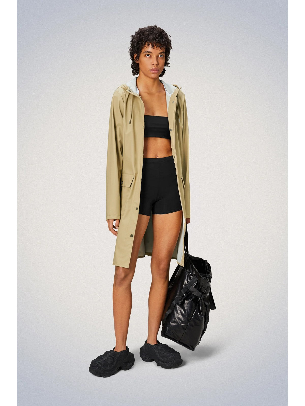 RAINS Giubbino Donna Curve W Jacket W3 18130 24 Sand Beige gioboutiqueweb