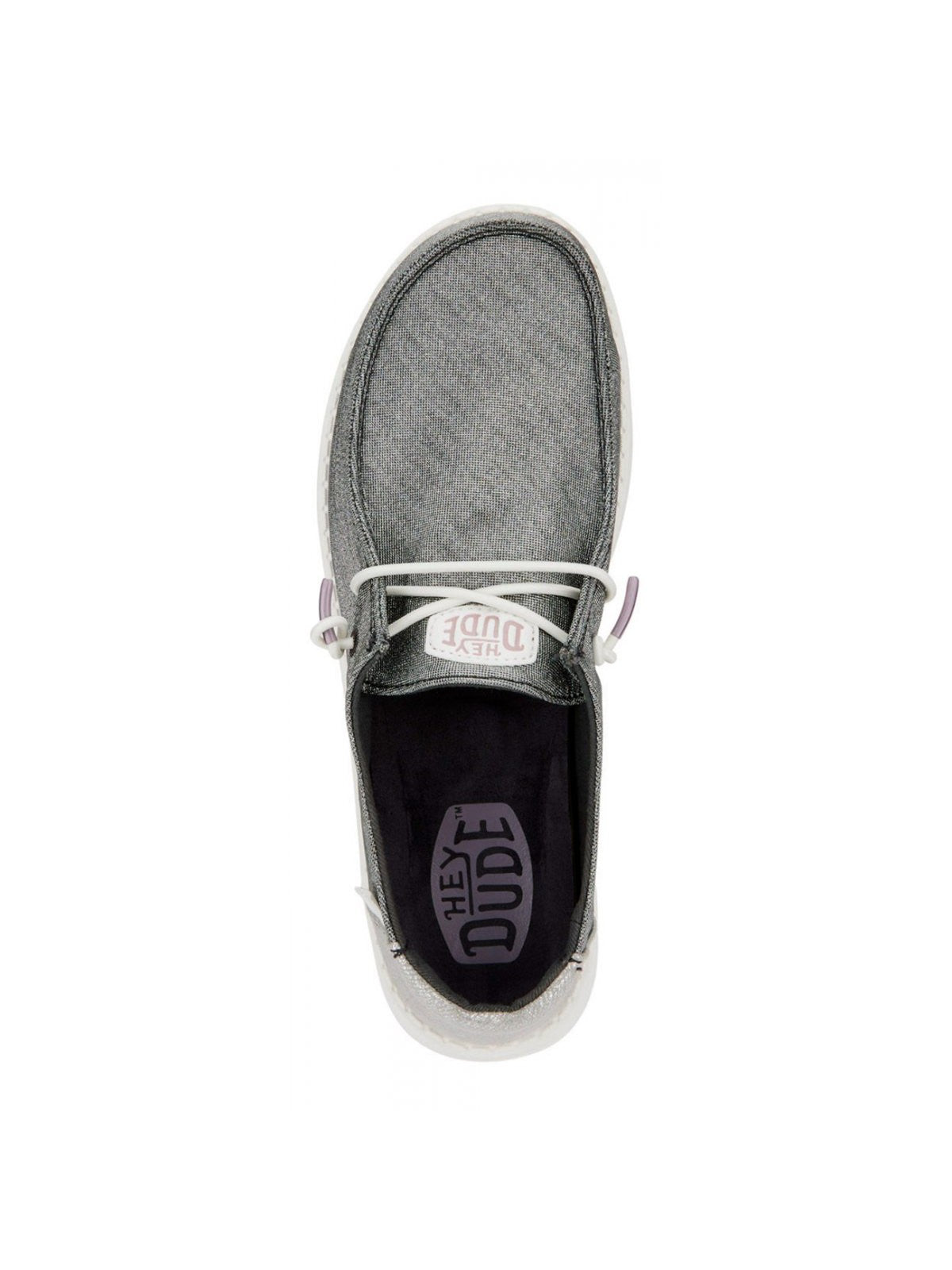 HEY DUDE Mocassino Donna Wendy Metallic Sparkle HD.41082 025 Grigio gioboutiqueweb
