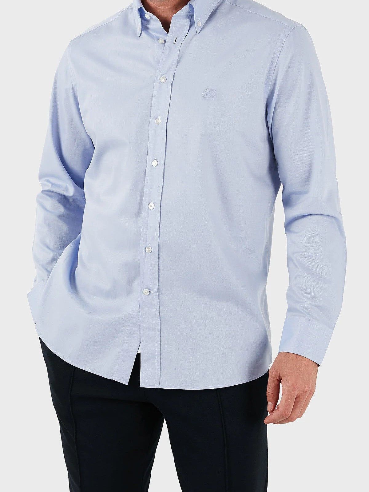 ETRO Camicia Uomo SHIRT ROMA LOGO BD MRIB0004 AV607 B3033 AZZURRO