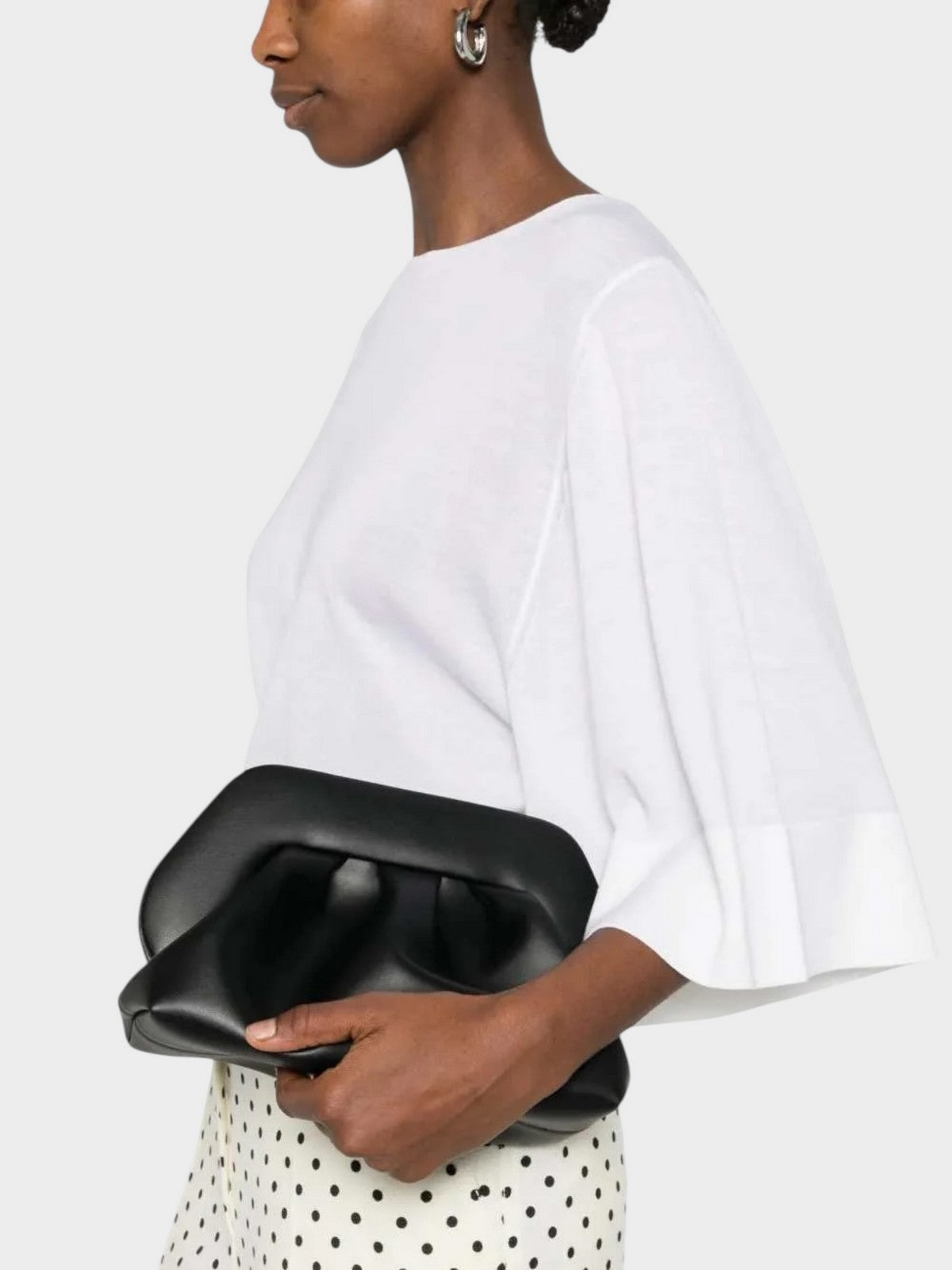 THEMOIRè Bios Medium vegan fabric bag black eco-friendly design