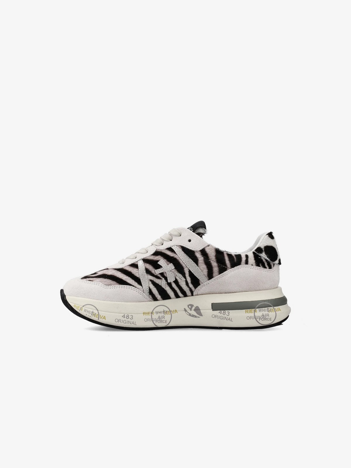 PREMIATA Sneaker Donna CASSIE VAR 7677 ANIMALIER ZEBRA/GREY