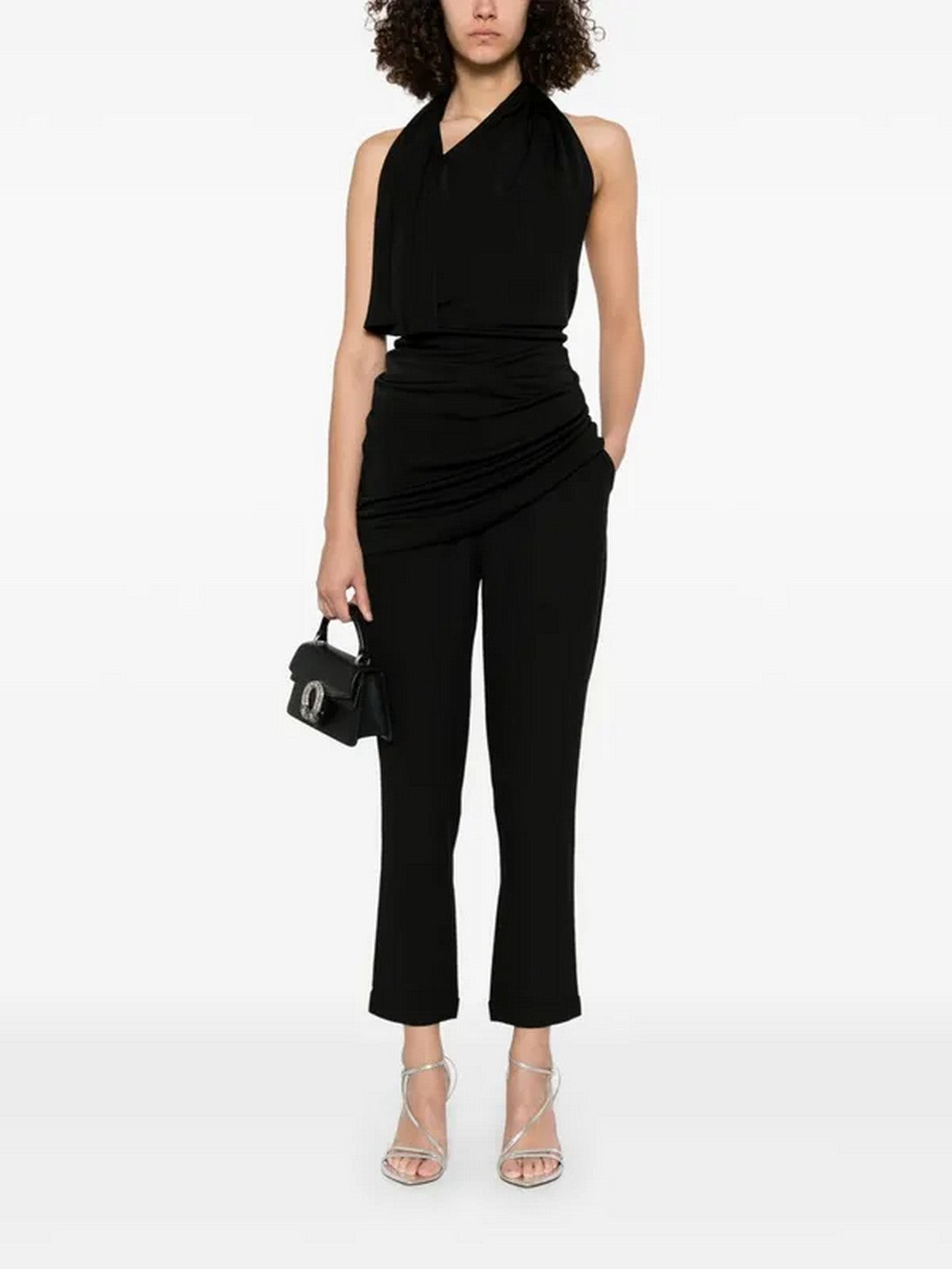 LIU JO SPORT Pantalone Donna TA5140TS423 C3672 Nero/sz tape gioboutiqueweb