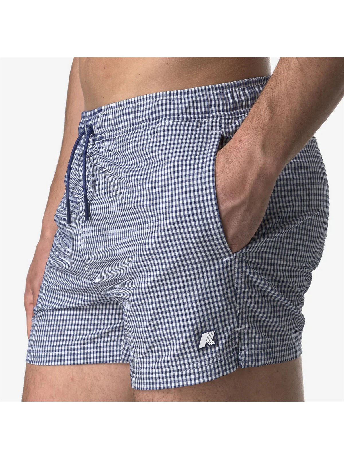K-WAY Costume da bagno Uomo HAZEL CHECK BEACH K8141LW B0J Bianco gioboutiqueweb