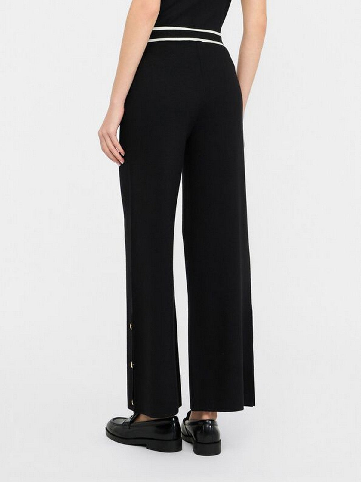 LIU JO SPORT Pantalone Donna TF5252MS59L 03N66 Nero/bianco latte