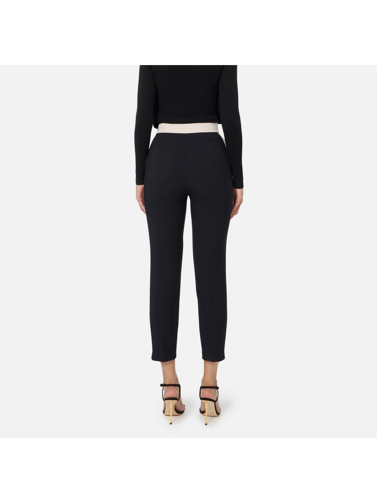 ELISABETTA FRANCHI Pantalone Donna PAT0156E2 EF3 NERO/MILK gioboutiqueweb