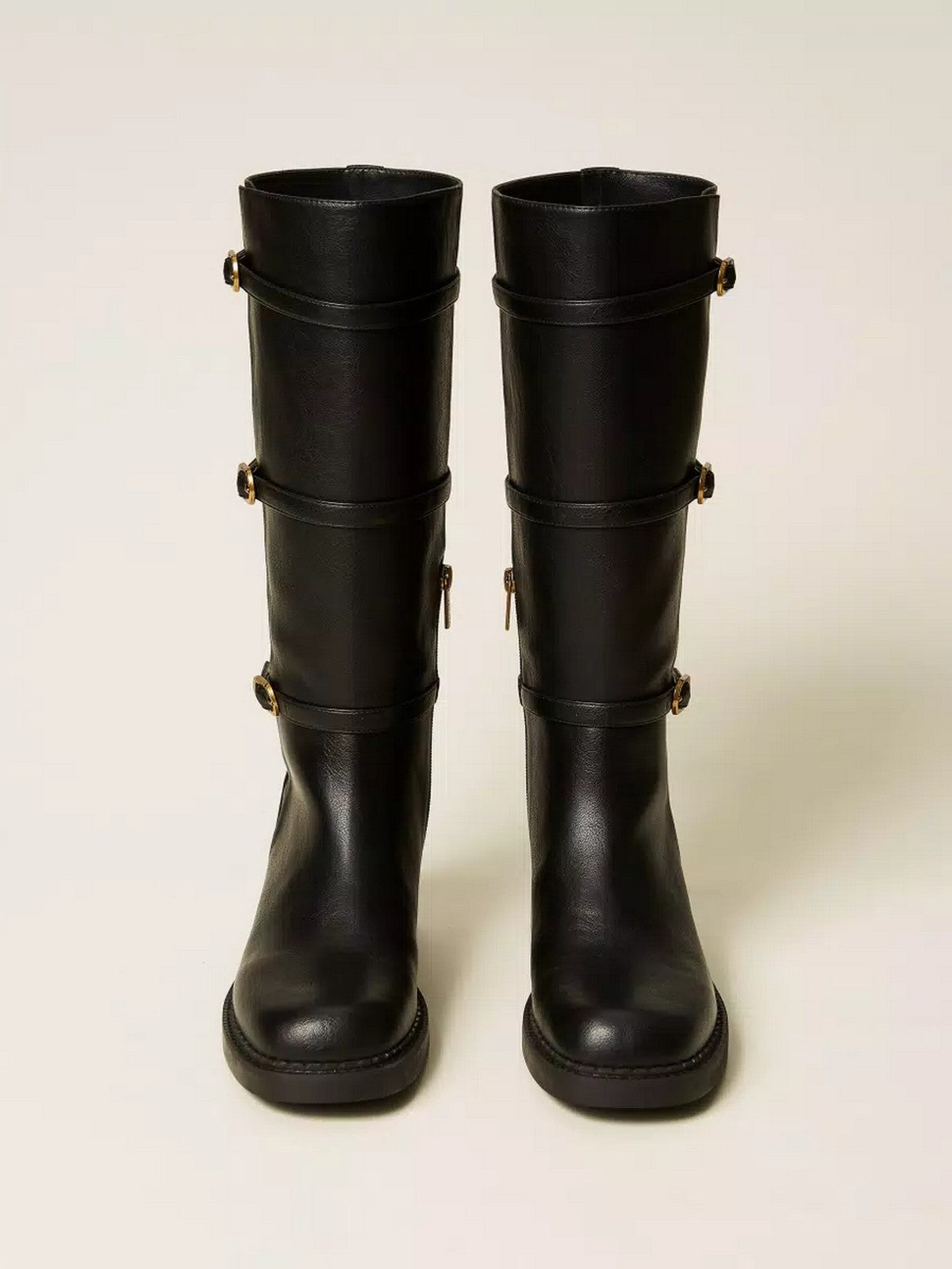 TWINSET Stivali e Stivaletti Donna POINT SQUARE BOOTS 252TGT090 00006 Nero