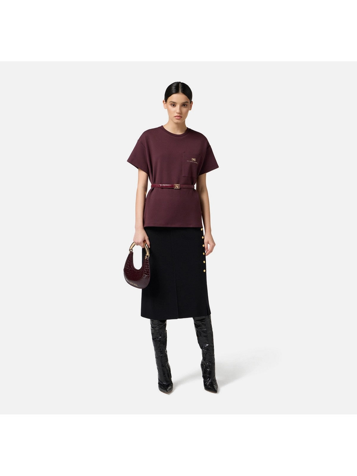 ELISABETTA FRANCHI T-shirt Donna MA02756E2 EA4 MERLOT