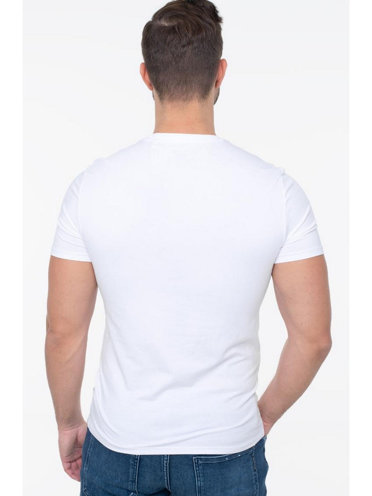 GUESS T-shirt Uomo GJ SLIM FIT SINGLE CN TEE M4BZ39 K6YW1 G011 PURE WHITE gioboutiqueweb