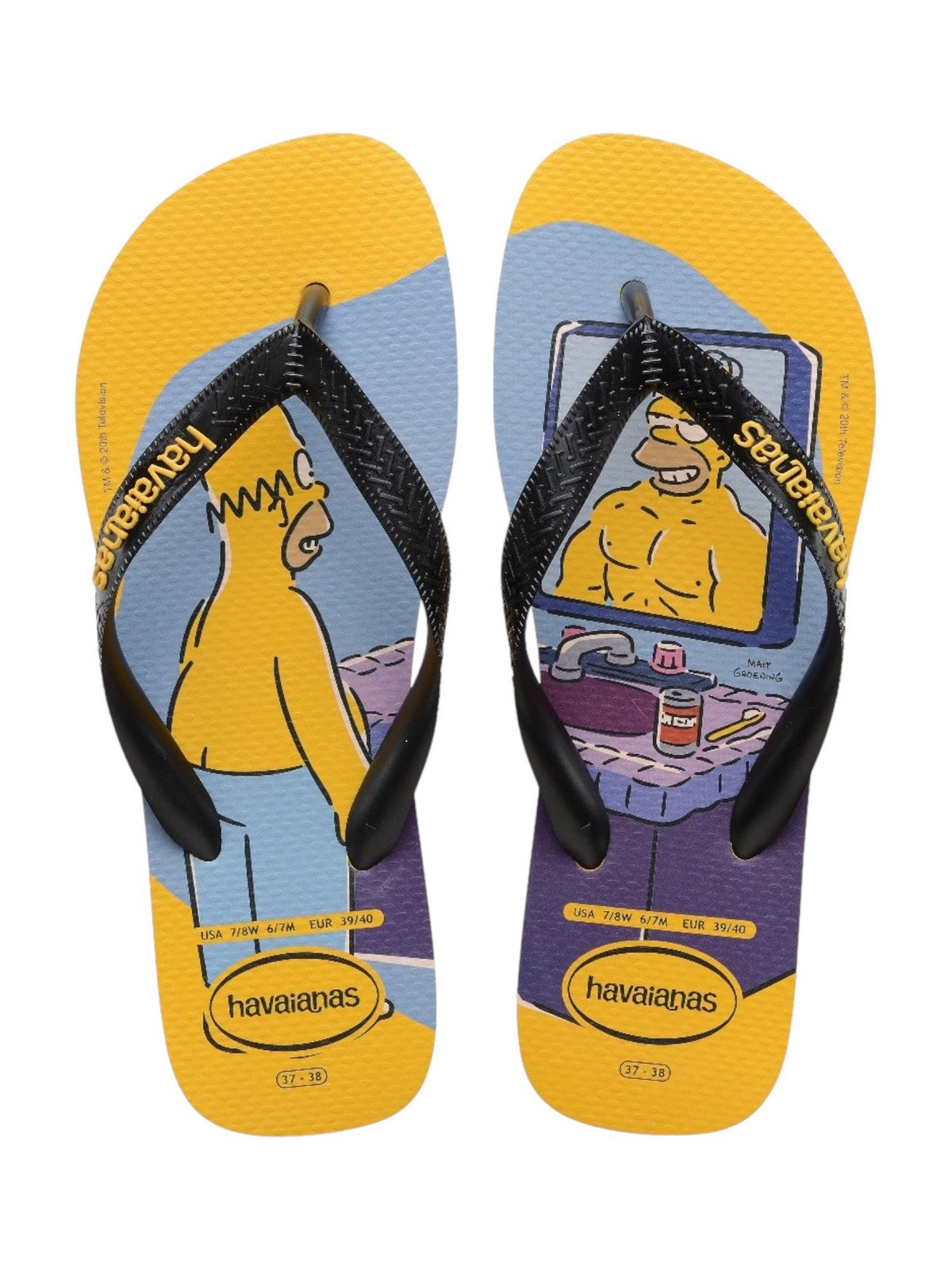 HAVAIANAS Infradito Unisex adulto Hav. Simpsons 4137889.1740 Giallo gioboutiqueweb