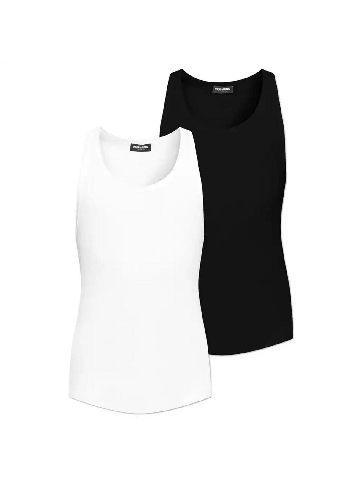 DSQUARED2 Canotta Uomo DCX230080 010 BLACK/WHITE gioboutiqueweb