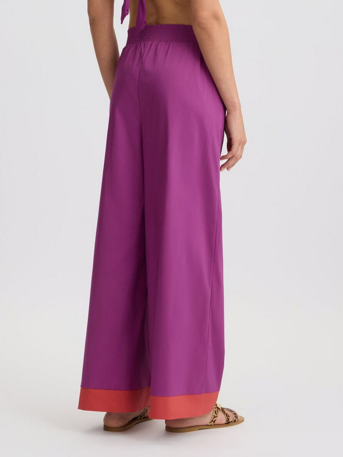 LIU JO BEACHWEAR Pantalone Donna VA5065TS330 C3649 Hollyhock/rosso argi gioboutiqueweb