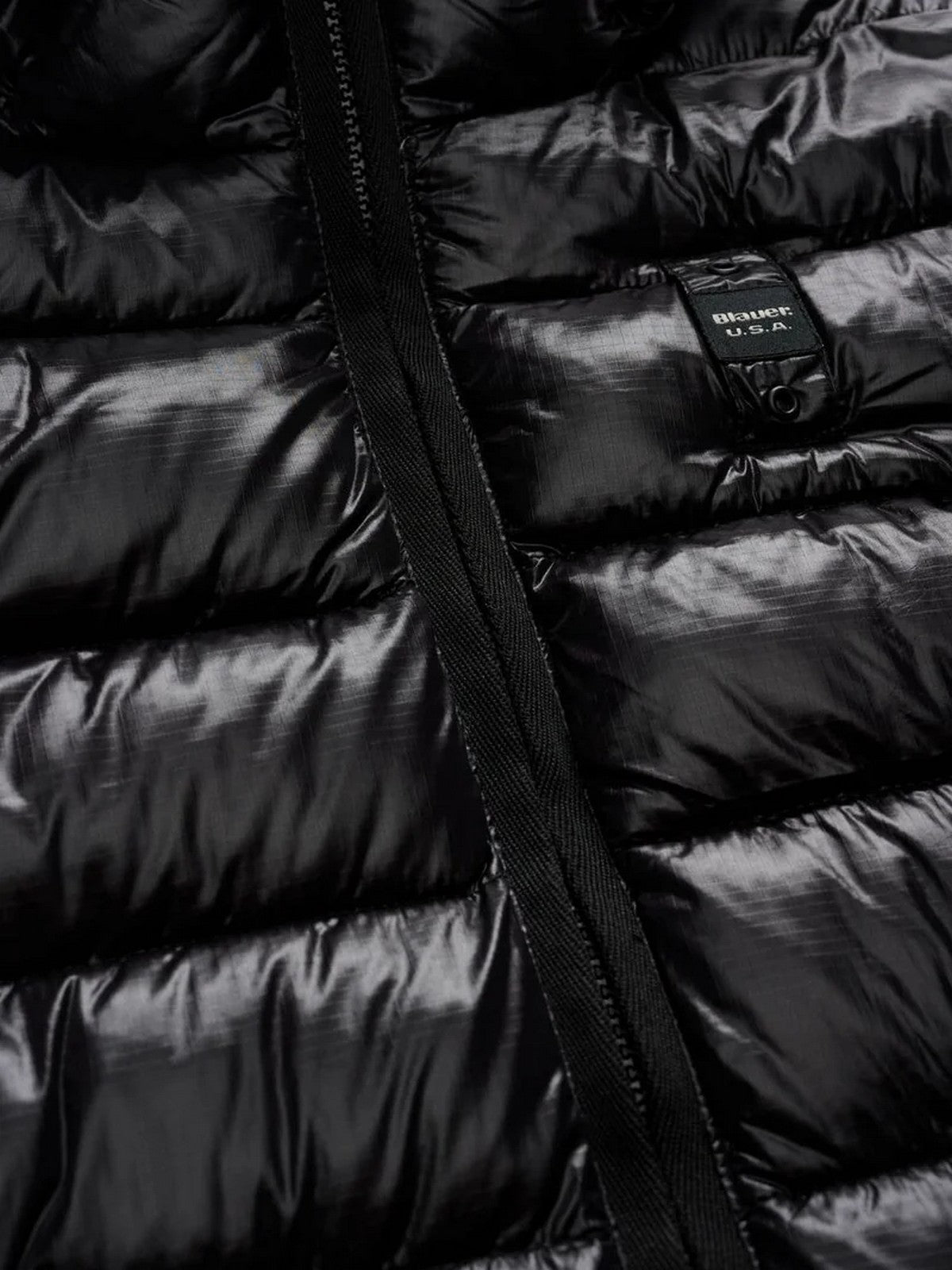 BLAUER Piumino Donna ADELAIDE 25WBLDK02069 006648 999EI NERO interno BEIGE 301