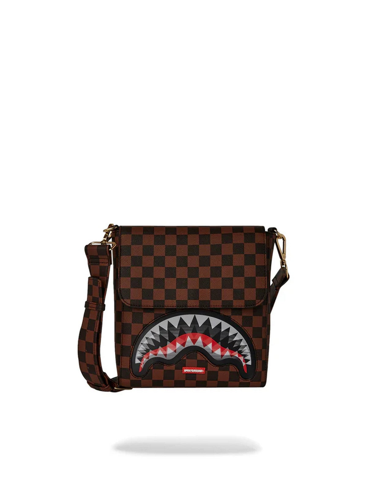 SPRAYGROUND Tracolla Uomo SIP LENTICULAR CHOMP MESSENGER SLING 910B6522NSZ Marrone gioboutiqueweb