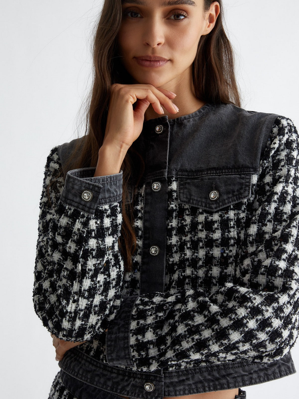 LIU JO BLUE DENIM Giubbino Donna UF4160D4956 87417 Nero gioboutiqueweb