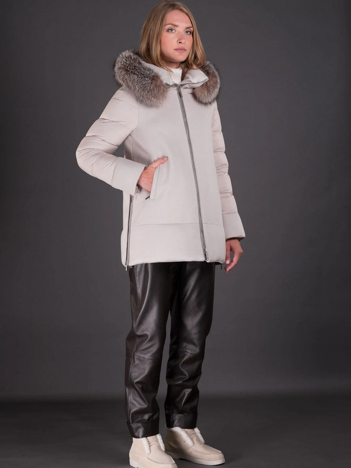 Moorer Freesia-Le Modgi300007 U0105 Weiß Down Jacke